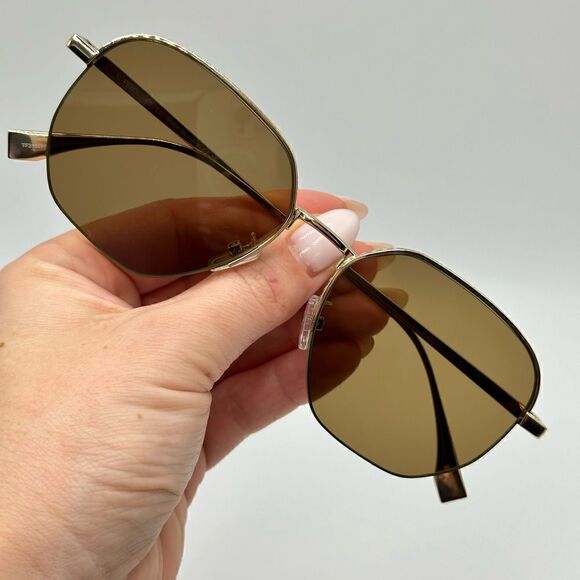 FENDI Sunglasses FE40004U 10J Gold Brown Unisex NEW - Picture 8 of 12